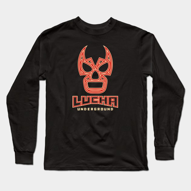 Lucha Underground Mascara Long Sleeve T-Shirt by Zacharys Harris